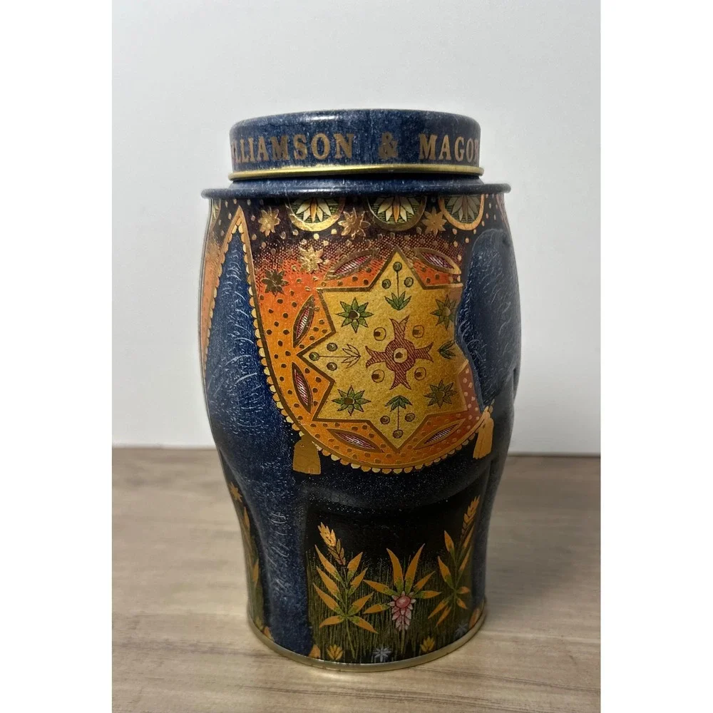 Williamson & Magor‎ England Elephant Collectible Empty Tea Caddy Tin